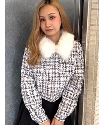 CALNAMUR | ２ＷＡＹクラシカルツイードティペットＪＫ(ノーカラージャケット)