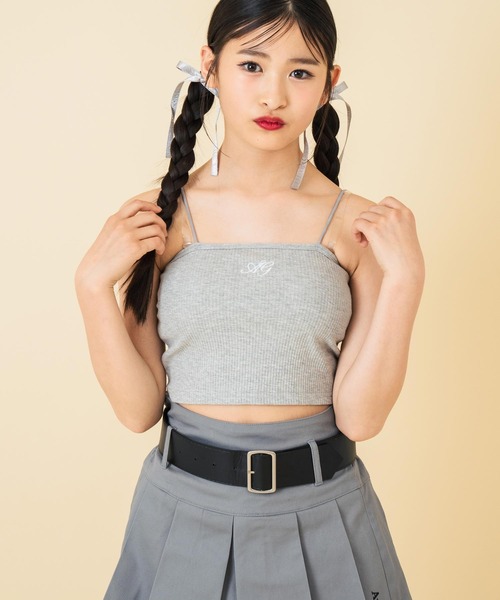 セール】刺繍 キャミソール パッド入り【キッズお揃い】（キャミソール