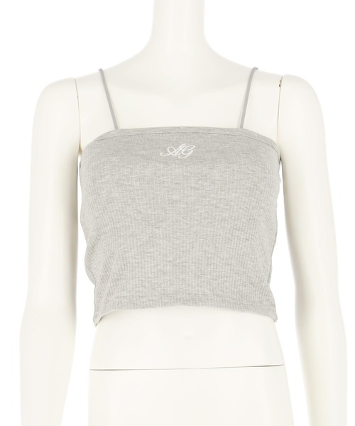 ANAP GｉRL（アナップガール）の「刺繍 キャミソール パッド入り【キッズお揃い】（キャミソール・キッズ・グレー/ブラック/ホワイト/レッド・M/S/XS）」の19枚目の写真