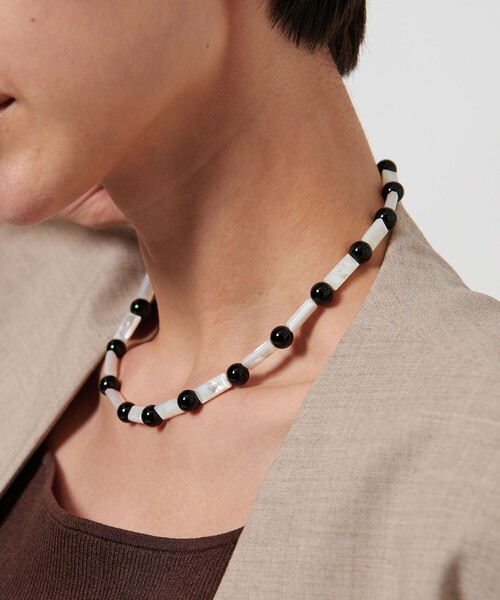 IRIS47（イリスフォーセブン）の「＜IRIS 47＞MERMAID ONYX ネックレス（ネックレス・レディース・シルバー・FREE）」の2枚目の写真