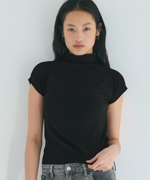 テレコリブハイネックTシャツ（Tシャツ/カットソー）｜coca（coca