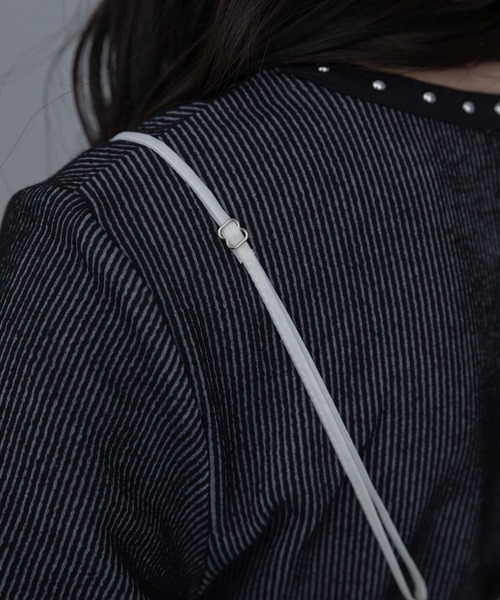 VACANCY（ヴァカンシー）の「チャーム付きシアーキャミビスチェ（キャミソール・レディース・アイボリー/ブラック・FREE）」の7枚目の写真