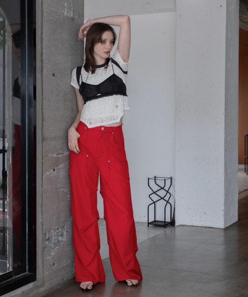 VACANCY（ヴァカンシー）の「チャーム付きシアーキャミビスチェ（キャミソール・レディース・アイボリー/ブラック・FREE）」の19枚目の写真