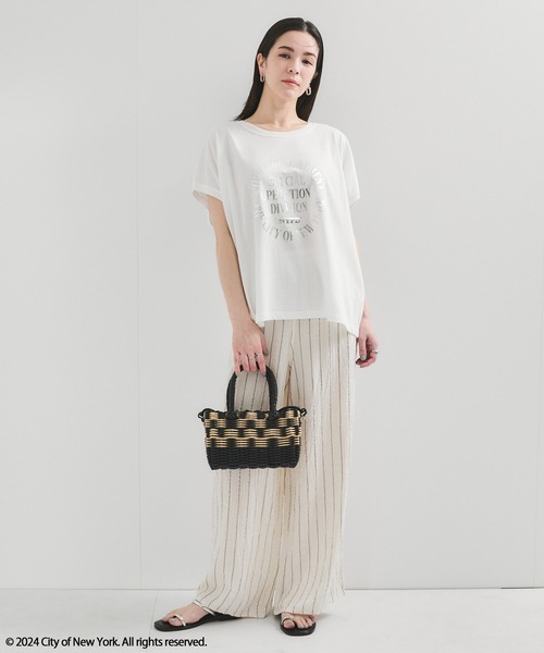GOOD ROCK SPEED(グッドロックスピード)の「【GOOD ROCK SPEED】NYC / Foil Print Tee(Tシャツ/カットソー・レディース・シルバー/ゴールド・FREE)」の4枚目の写真