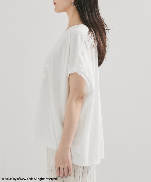 GOOD ROCK SPEED(グッドロックスピード)の「【GOOD ROCK SPEED】NYC / Foil Print Tee(Tシャツ/カットソー・レディース・シルバー/ゴールド・FREE)」の7枚目の写真