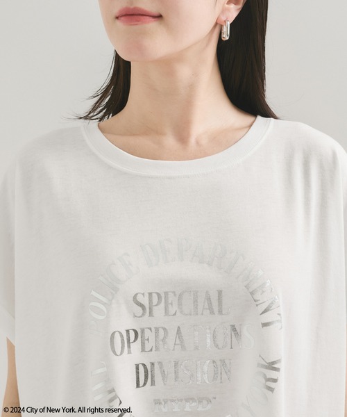 GOOD ROCK SPEED(グッドロックスピード)の「【GOOD ROCK SPEED】NYC / Foil Print Tee(Tシャツ/カットソー・レディース・シルバー/ゴールド・FREE)」の9枚目の写真