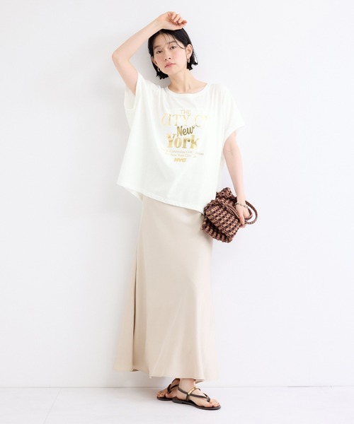 GOOD ROCK SPEED（グッドロックスピード）の「【GOOD ROCK SPEED】NYC / Foil Print Tee（Tシャツ/カットソー・レディース・シルバー/ゴールド・FREE）」の15枚目の写真