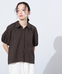 バルーン袖」に該当するシャツ/ブラウス（ブラウン/茶色系