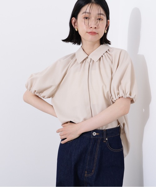 pinue ピヌエ　バルーンスリーブブラウス　BEIGE バルーンスリーブブラウス（BEIGE） - PINUE