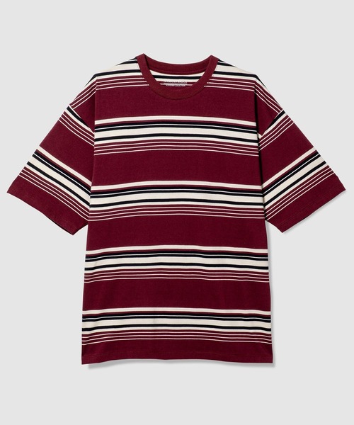 AMERICAN RAG CIE（アメリカンラグシー）の「【AMERICAN RAG CIE】シックボーダーTシャツ（ユニセックス）（その他トップス・レディース・ネイビー/ボルドー/グレー・MEDIUM/LARGE）」の3枚目の写真