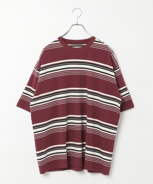 AMERICAN RAG CIE（アメリカンラグシー）の「【AMERICAN RAG CIE】シックボーダーTシャツ（ユニセックス）（その他トップス・レディース・ネイビー/ボルドー/グレー・MEDIUM/LARGE）」の5枚目の写真