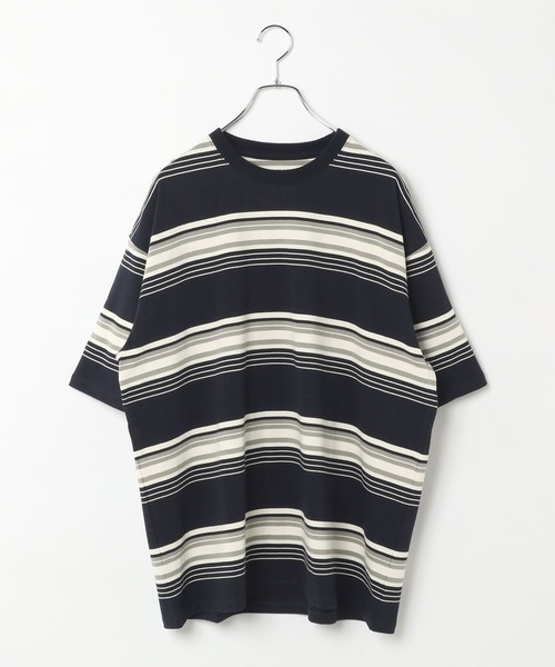 AMERICAN RAG CIE（アメリカンラグシー）の「【AMERICAN RAG CIE】シックボーダーTシャツ（ユニセックス）（その他トップス・レディース・ネイビー/ボルドー/グレー・MEDIUM/LARGE）」の6枚目の写真