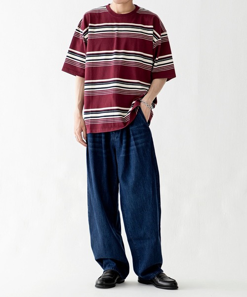 AMERICAN RAG CIE（アメリカンラグシー）の「【AMERICAN RAG CIE】シックボーダーTシャツ（ユニセックス）（その他トップス・レディース・ネイビー/ボルドー/グレー・MEDIUM/LARGE）」の17枚目の写真