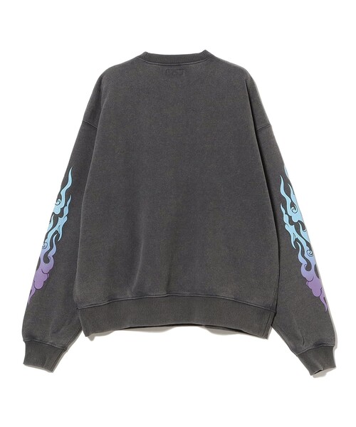 BEAMS（ビームス）の「ワイドショートフィット ファイヤーアーム クルースウェット（スウェット・メンズ・ブラック/ホワイト・S/M/L/XL）」の5枚目の写真