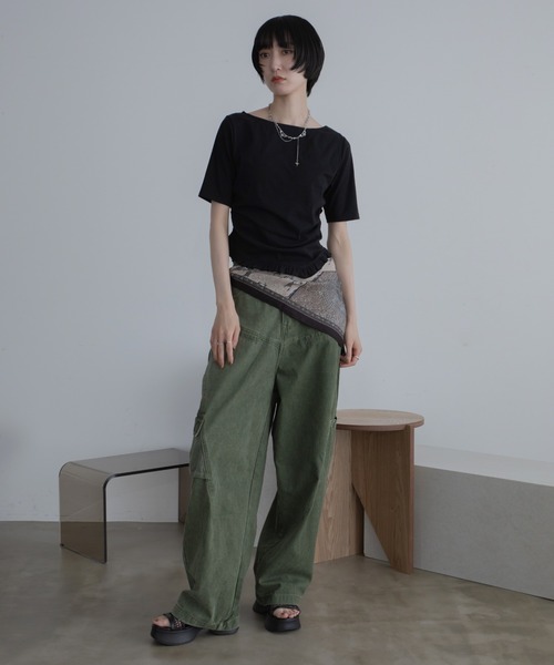 VACANCY(ヴァカンシー)の「ワイドストレートカーゴデニム(カーゴパンツ・レディース・カーキ・SMALL/MEDIUM/LARGE)」の16枚目の写真