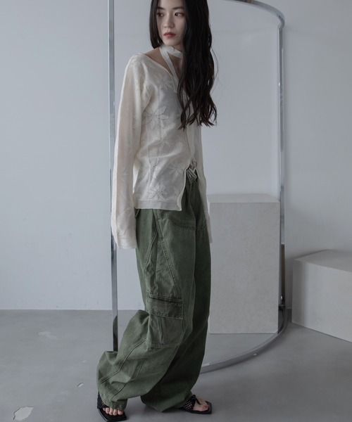 VACANCY(ヴァカンシー)の「ワイドストレートカーゴデニム(カーゴパンツ・レディース・カーキ・SMALL/MEDIUM/LARGE)」の10枚目の写真