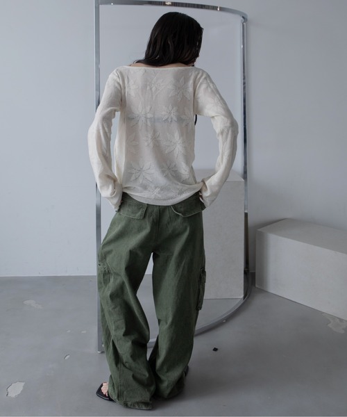 VACANCY(ヴァカンシー)の「ワイドストレートカーゴデニム(カーゴパンツ・レディース・カーキ・SMALL/MEDIUM/LARGE)」の9枚目の写真