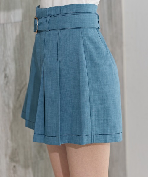 REDYAZEL（レディアゼル）の「配色ステッチハイウエストタックショートパンツ（その他パンツ・レディース・ベージュ/ブルー/グレー・FREE）」の11枚目の写真