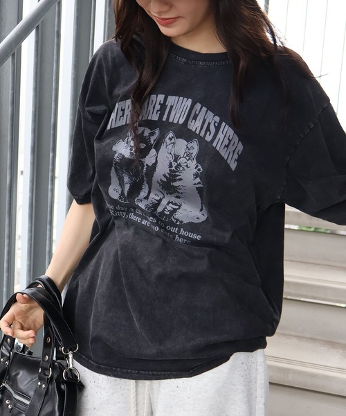 SpRay(スプレイ)の「ピグメントプリントBIGTシャツ(Tシャツ/カットソー・レディース・C/B/A/D・FREE)」の2枚目の写真