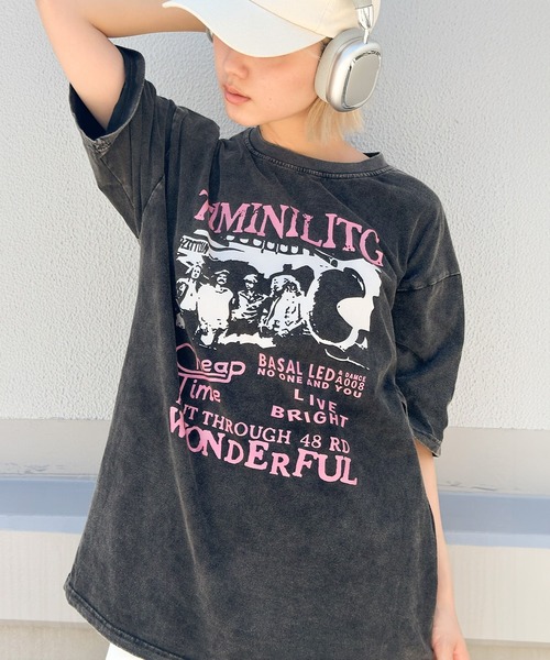 SpRay(スプレイ)の「ピグメントプリントBIGTシャツ(Tシャツ/カットソー・レディース・C/B/A/D・FREE)」の1枚目の写真
