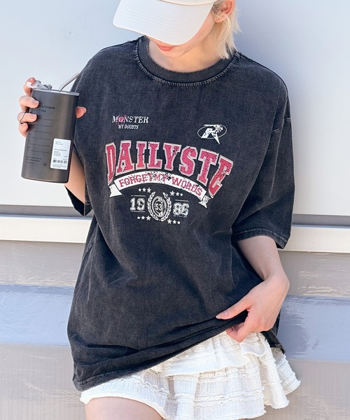 SpRay(スプレイ)の「ピグメントプリントBIGTシャツ(Tシャツ/カットソー・レディース・C/B/A/D・FREE)」の3枚目の写真