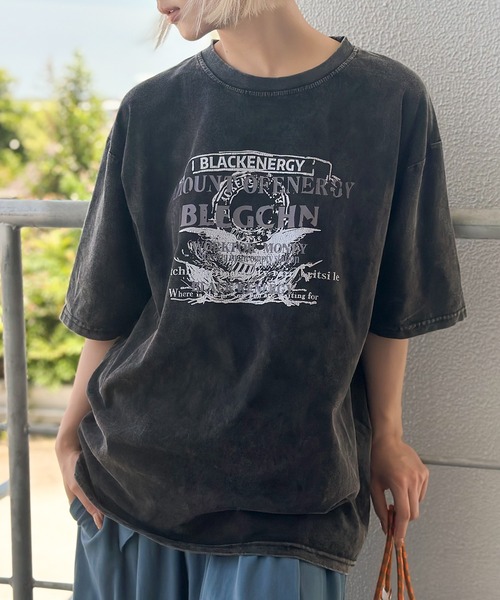 SpRay(スプレイ)の「ピグメントプリントBIGTシャツ(Tシャツ/カットソー・レディース・C/B/A/D・FREE)」の4枚目の写真