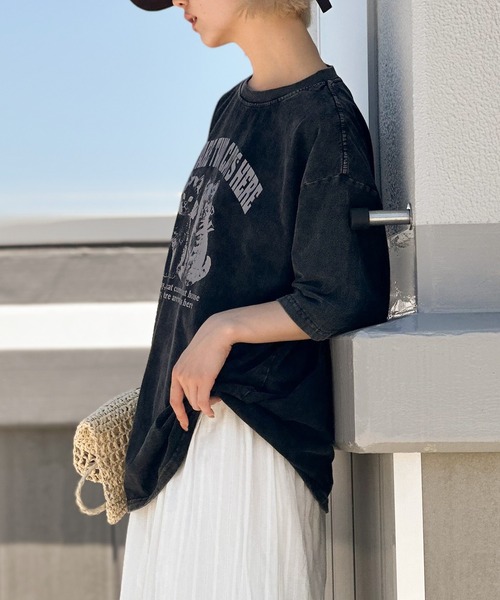 SpRay(スプレイ)の「ピグメントプリントBIGTシャツ(Tシャツ/カットソー・レディース・C/B/A/D・FREE)」の9枚目の写真