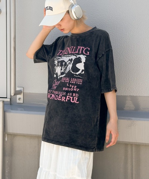 SpRay(スプレイ)の「ピグメントプリントBIGTシャツ(Tシャツ/カットソー・レディース・C/B/A/D・FREE)」の14枚目の写真