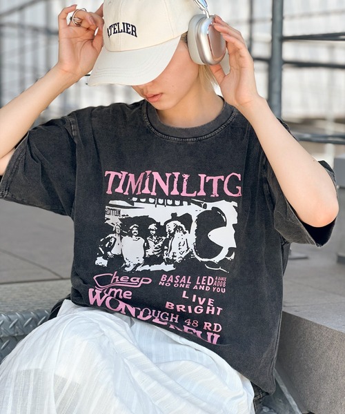 SpRay(スプレイ)の「ピグメントプリントBIGTシャツ(Tシャツ/カットソー・レディース・C/B/A/D・FREE)」の17枚目の写真