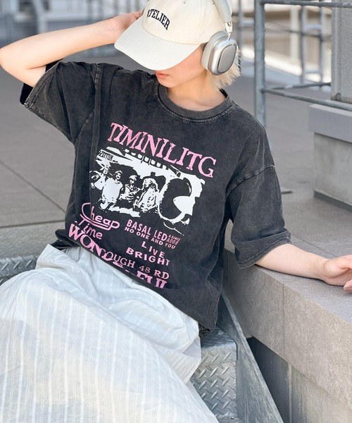 SpRay(スプレイ)の「ピグメントプリントBIGTシャツ(Tシャツ/カットソー・レディース・C/B/A/D・FREE)」の18枚目の写真