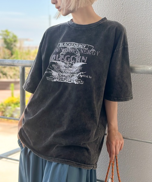 SpRay(スプレイ)の「ピグメントプリントBIGTシャツ(Tシャツ/カットソー・レディース・C/B/A/D・FREE)」の21枚目の写真