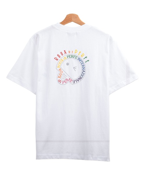 Felt-Maglietta（フェルトマリエッタ）の「[ROUXDI PERFE ルゥディパフィー]レインボー刺繍Tシャツ（Tシャツ/カットソー・メンズ・ホワイト/ブラック・SMALL/MEDIUM/LARGE）」の9枚目の写真