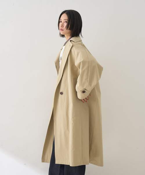 Rouge vif（ルージュヴィフ）の「撥水フォルムステンカラーコート（ステンカラーコート・レディース・ネイビー/ベージュ・36/38）」の6枚目の写真