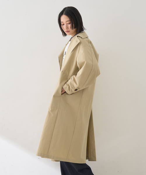 Rouge vif（ルージュヴィフ）の「撥水フォルムステンカラーコート（ステンカラーコート・レディース・ネイビー/ベージュ・36/38）」の7枚目の写真