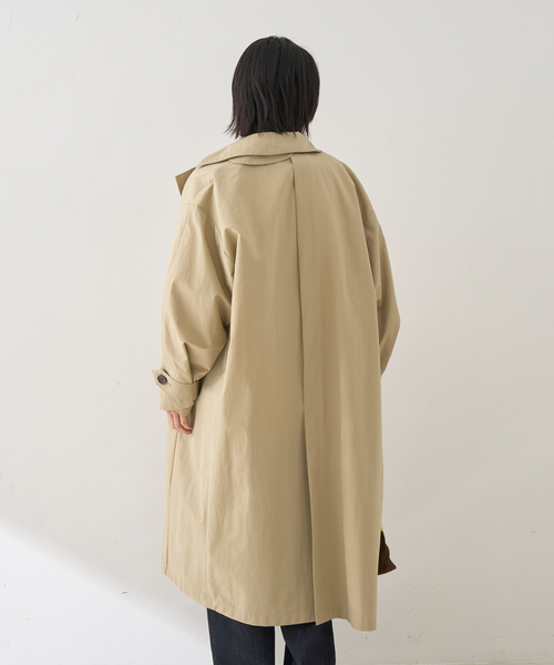 Rouge vif（ルージュヴィフ）の「撥水フォルムステンカラーコート（ステンカラーコート・レディース・ネイビー/ベージュ・36/38）」の8枚目の写真