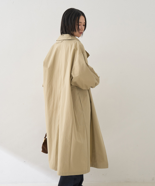 Rouge vif（ルージュヴィフ）の「撥水フォルムステンカラーコート（ステンカラーコート・レディース・ネイビー/ベージュ・36/38）」の9枚目の写真