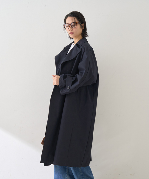 Rouge vif（ルージュヴィフ）の「撥水フォルムステンカラーコート（ステンカラーコート・レディース・ネイビー/ベージュ・36/38）」の11枚目の写真