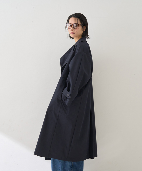 Rouge vif（ルージュヴィフ）の「撥水フォルムステンカラーコート（ステンカラーコート・レディース・ネイビー/ベージュ・36/38）」の12枚目の写真