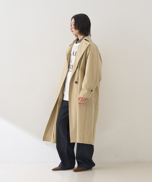 Rouge vif（ルージュヴィフ）の「撥水フォルムステンカラーコート（ステンカラーコート・レディース・ネイビー/ベージュ・36/38）」の16枚目の写真