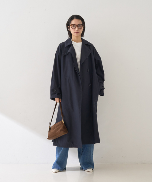 Rouge vif（ルージュヴィフ）の「撥水フォルムステンカラーコート（ステンカラーコート・レディース・ネイビー/ベージュ・36/38）」の18枚目の写真