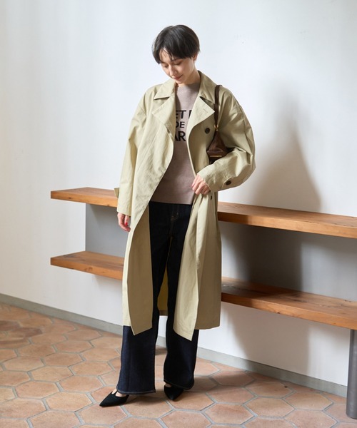 撥水フォルムステンカラーコート（ステンカラーコート）｜Rouge vif