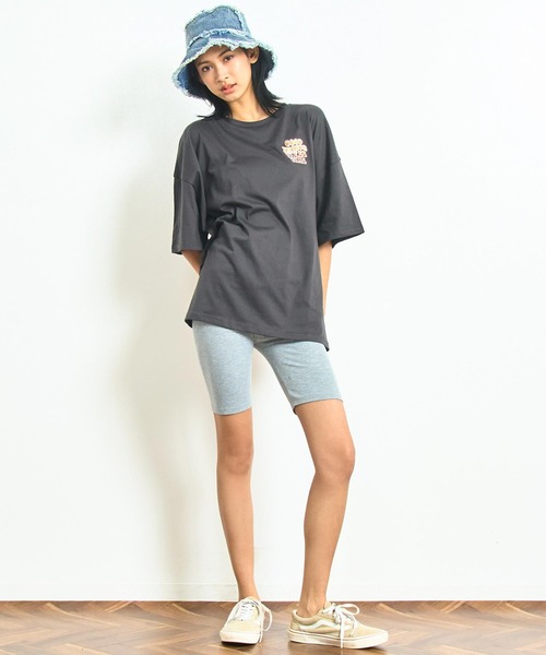 anap mimpi（アナップミンピ）の「箔ロゴプリントビックTシャツ（Tシャツ/カットソー・レディース・オフホワイト/ブラック/ピンク・FREE）」の11枚目の写真