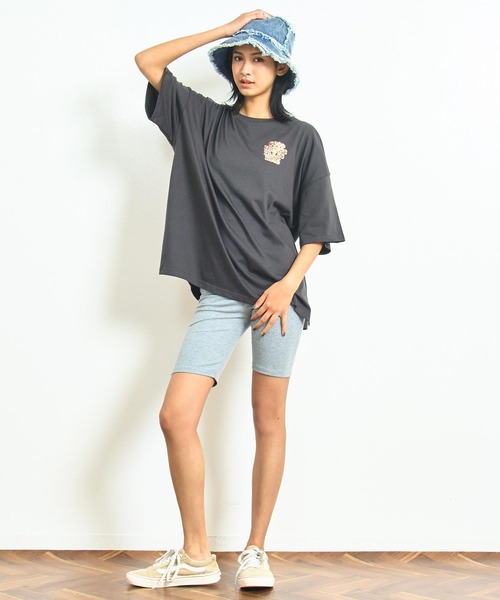 anap mimpi（アナップミンピ）の「箔ロゴプリントビックTシャツ（Tシャツ/カットソー・レディース・オフホワイト/ブラック/ピンク・FREE）」の12枚目の写真