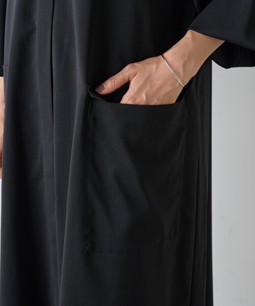 BEARDSLEY（ビアズリー）の「ビッグシャツワンピース（ワンピース・レディース・カーキ/ブラック・FREE）」の5枚目の写真