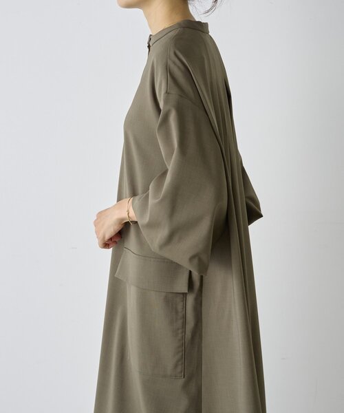 BEARDSLEY（ビアズリー）の「ビッグシャツワンピース（ワンピース・レディース・カーキ/ブラック・FREE）」の18枚目の写真