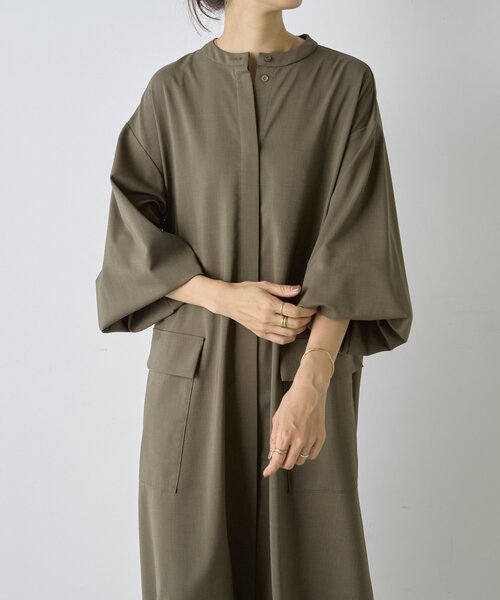 BEARDSLEY（ビアズリー）の「ビッグシャツワンピース（ワンピース・レディース・カーキ/ブラック・FREE）」の20枚目の写真