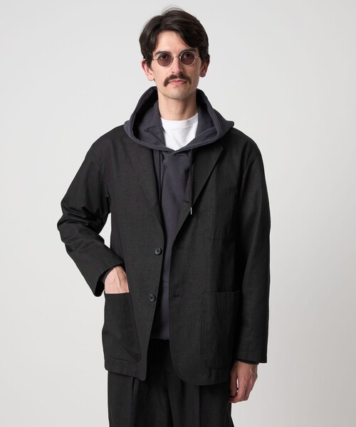 Steven Alan＞ コットン/リネン ツイル シングルブレスト 3B