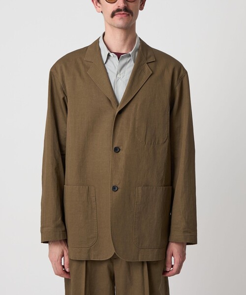 Steven Alan＞ コットン/リネン ツイル シングルブレスト 3B