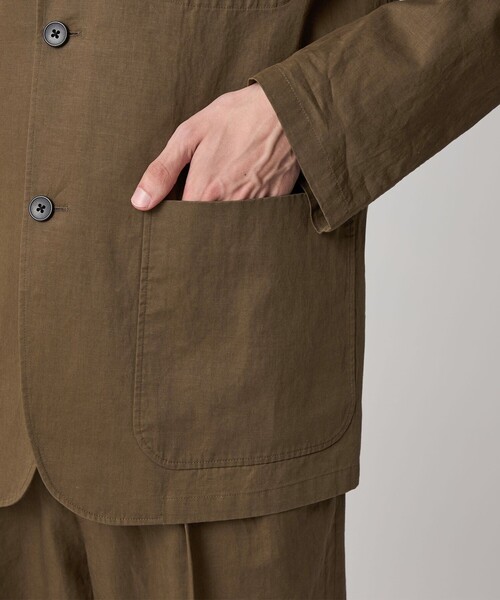Steven alan テーラードジャケット　麻 Steven Alan＞ コットン/リネン ツイル シングルブレスト 3B