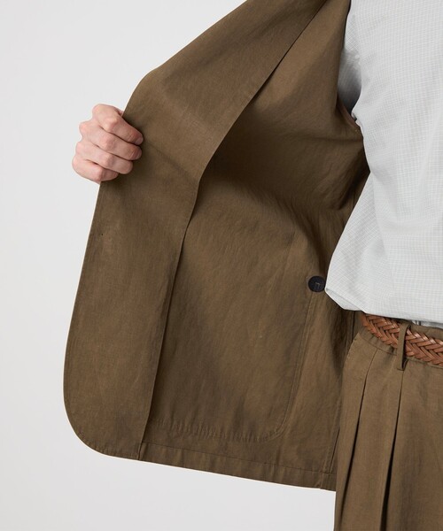 Steven Alan(スティーブンアラン)の「<Steven Alan> コットン/リネン ツイル シングルブレスト 3B ジャケット(テーラードジャケット・メンズ・ブラック/ダークブラウン・XL/L/M/S)」の6枚目の写真